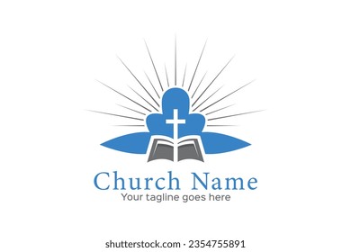 Minimal high  quality vector church Christian logo design 