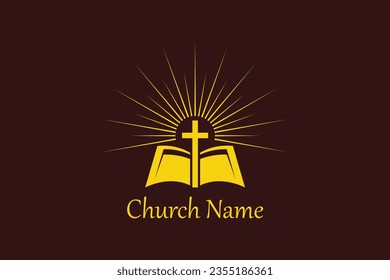 Diseño del logotipo cristiano de la iglesia vectorial de alta calidad mínima