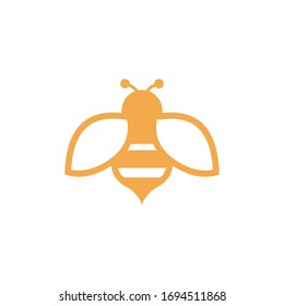 minimal hipster bee bumblebee logo icon vector in trendy simple linear line outline style
