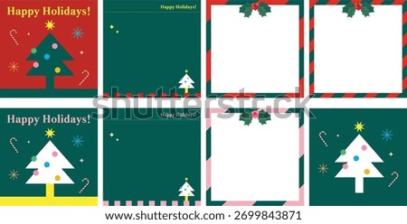 Minimal Holiday Greeting Carousel Template for Instagram