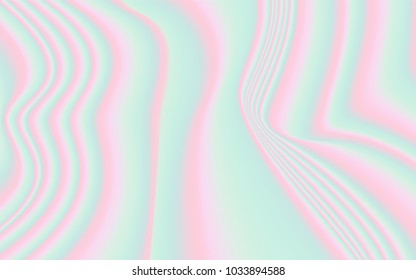 Minimal Holographic Background. Soft Abstract Texture in Pastel Colors. Trendy Holography for your Project Design Placards, Posters, Banners, Presentation, Brochure, Fashion, Cover. Wavy Gradient.