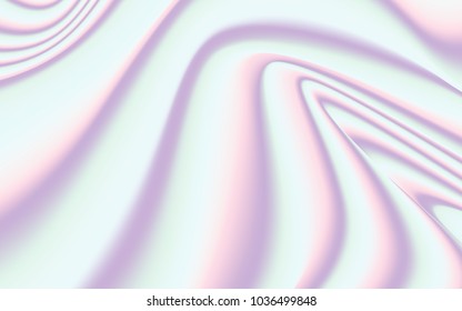 Minimal Holographic Background. Soft Abstract Texture in Pastel Colors. Trendy Holography for your Project Design Placards, Posters, Banners, Presentation, Brochure, Fashion, Cover. Wavy Gradient.
