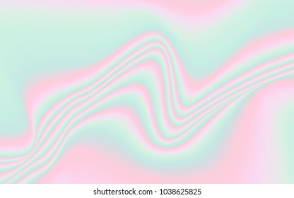 Minimal Holographic Background. Soft Abstract Texture in Pastel Colors. Trendy Holography for your Project Design Placards, Posters, Banners, Presentation, Brochure, Fashion, Cover. Wavy Gradient.