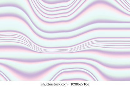 Minimal Holographic Background. Soft Abstract Texture in Pastel Colors. Trendy Holography for your Project Design Placards, Posters, Banners, Presentation, Brochure, Fashion, Cover. Wavy Gradient.