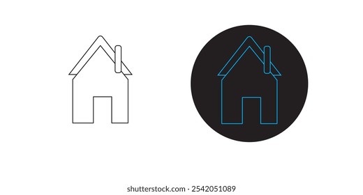 Diseño de icono de hogar mínimo - símbolo de página de inicio de Web - ilustración de Sitio web de Vector