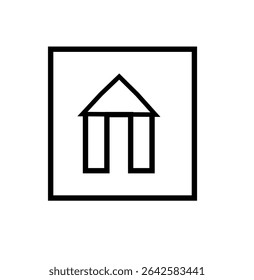 Minimales Home-Icon im flachen Stil. Haussymbol für Immobilien, Website-Navigation, mobile Apps und Benutzeroberfläche. Einfaches Vektordesign auf transparentem Hintergrund.