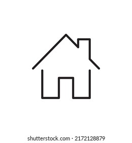 minimal home icon. house symbol illustration for your website. house line vector