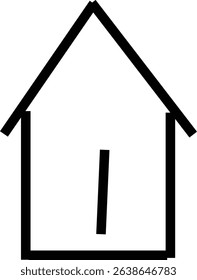 Minimal Home Icon - Navigation or Dashboard Symbol.A simple vector house icon representing home screen or dashboard. Useful in websites, apps, or software UI