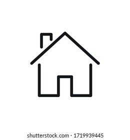 minimal home icon - web homepage symbol - vector website sign