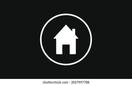 minimal home icon - web homepage symbol - vector website sign 