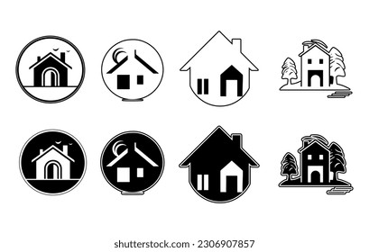minimal home icon, web homepage symbol, vector website sign,House Icon Set. Home vector illustration symbol