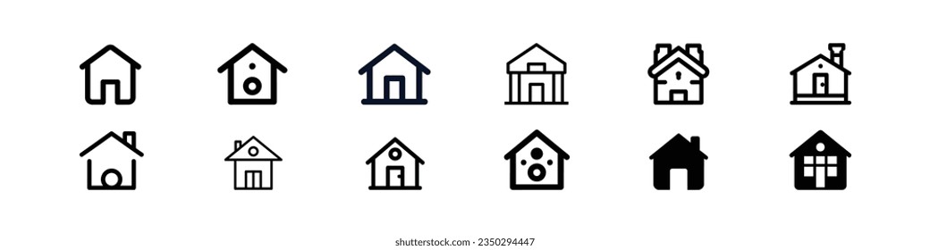 minimal home icon, web homepage symbol, Home icon set, House Icons Set. Home vector illustration symbol. home icons, House Line icon for business, house icon