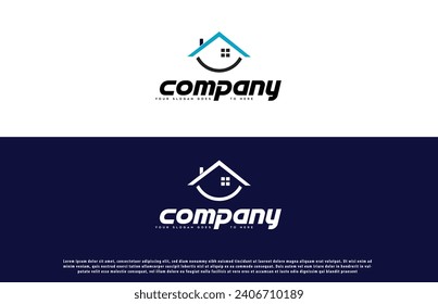 diseño de logotipo doméstico mínimo. diseño de logotipo de mini home . diseño creativo del logo de mini home.