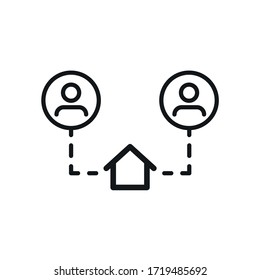 minimal home office chart - vector