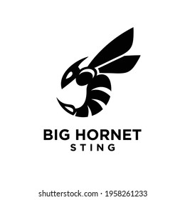 minimal hornet bee vector logo