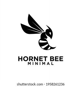 minimal hornet bee vector logo