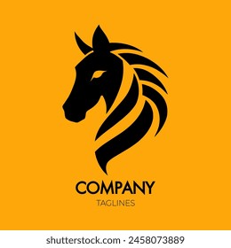 Minimal Horse Head Logo Template