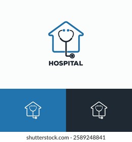 Minimal Hospital logo design template