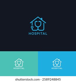 Minimal Hospital logo design template