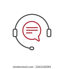 icono de línea directa mínima. diseño único y simple de tipo logotipo de operador plano. concepto de red de cliente para el ecommerce y consulta de usuarios