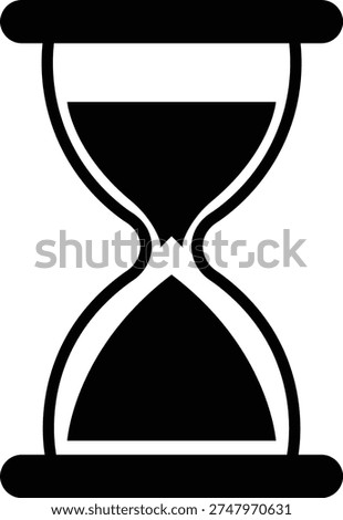 Minimal Hourglass Icon – Sand Timer Symbol Representing Time, Deadline and Urgency