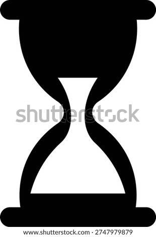 Minimal Hourglass Icon – Sand Timer Symbol Representing Time, Vector Illustrations