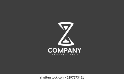 minimal hourglass letter Z logo template