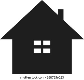 Minimal House Flat Styled Real Estate Concept Icon