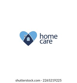 Minimal house with heart symbol clean modern logo vector icon illustration