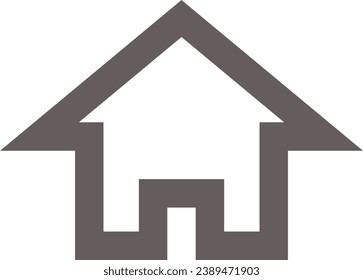 minimal house icon - web home page symbol 