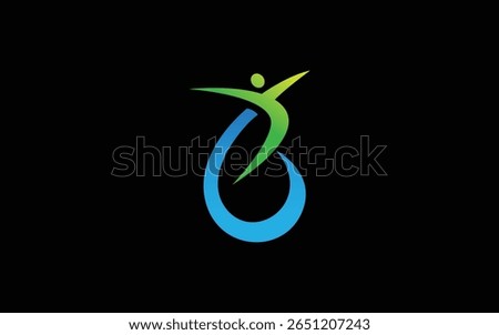 Minimal Human Shape Icon Representing Fitness, Vitality, and Wellbeing