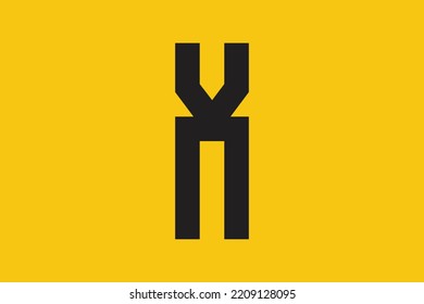 Minimal HV logo. Icon of a VH letter on a luxury background. Logo idea based on the HV monogram initials. Professional variety letter symbol and VH logo on background.