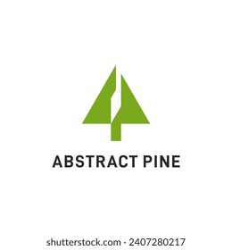 minimal icon of abstract tree spruce
