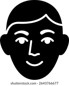 Minimal icon or concept representing face expression, showing a stylized human face with visible emotion to convey mood, feeling, or reaction