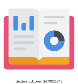 Minimal icon of a data analytics report with charts, ideal for dashboards and marketing materials.