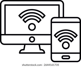 Minimal icon design representing online income, showing a dollar sign on a laptop or mobile screen to symbolize digital earnings and financial success