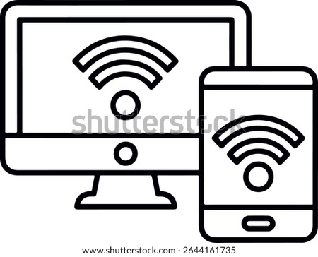 Minimal icon design representing online income, showing a dollar sign on a laptop or mobile screen to symbolize digital earnings and financial success