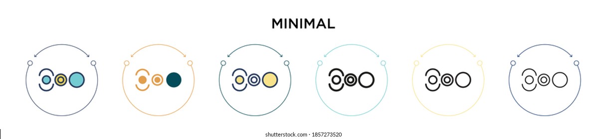 Minimal icon in filled, thin line, outline and stroke style. Vector illustration of two colored and black minimal vector icons designs can be used for mobile, ui, web