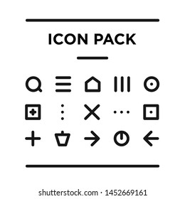 minimal icon pack line set
