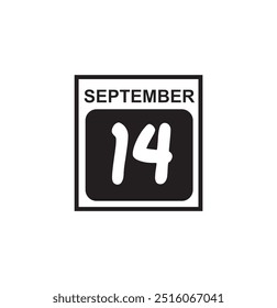 Minimal icon page calendar - 14 September