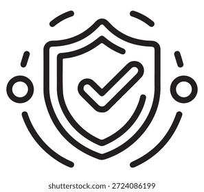 Ícone mínimo representando inteligência artificial ética e confiança digital.