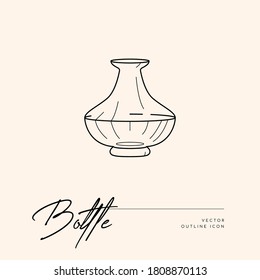 Minimal icon of vases for flowers. For decoration, a wedding, mothers day, or special occasion; includes vases, ribbons, cup and handheld arrangements