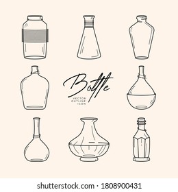 Minimal icon of vases for flowers. For decoration, a wedding, mothers day, or special occasion; includes vases, ribbons, cup and handheld arrangements