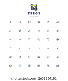 Minimal icons for creative design tools