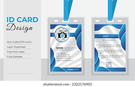 minimal id card design template