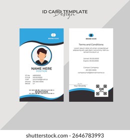 Minimal id cards template style