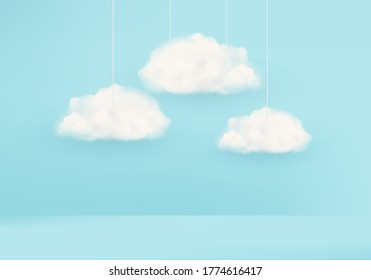 Minimal idea concept on 3D render vector Cloud background. Business in one direction and with one individual pointing in a different way. Business concept for new idea creativity & innovative solution