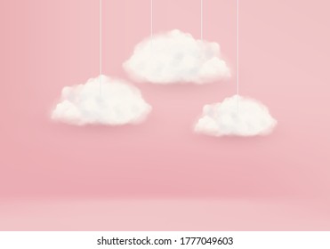 Minimal idea concept on 3D render vector Cloud background. Business in one direction and with one individual pointing in a different way. Business concept for new idea creativity & innovative solution