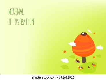 Minimal illustration of autumn