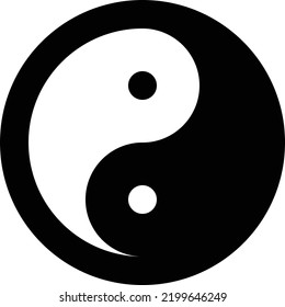 minimal illustration design concept
icon of yin yang 